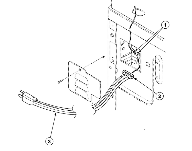 Power Cord Diagram and Parts List for SSG009QF  Speed Queen Dryer