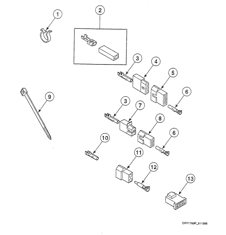 Terminals Diagram and Parts List for SSE007WF1500  Speed Queen Dryer