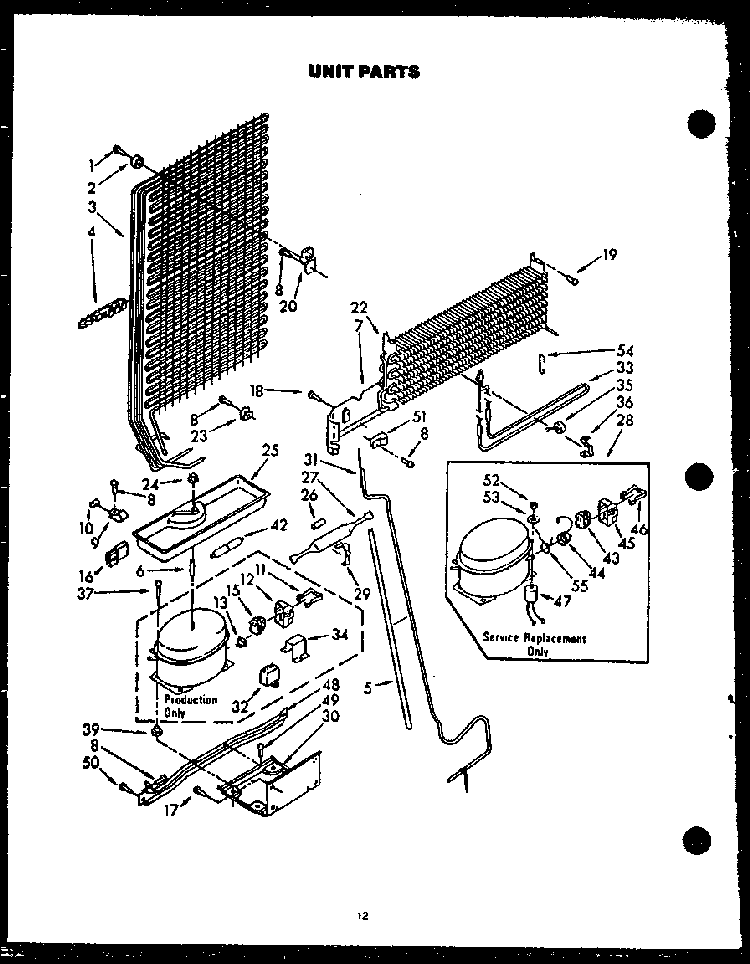 Unit Parts Diagram and Parts List for GFS165 MN10 Caloric Refrigerator