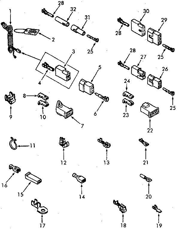 Power Cord And Wire Terminals Diagram and Parts List for NG4619W53721  Speed Queen Dryer