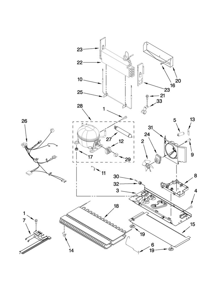 Unit Parts Diagram and Parts List for AB1924PEKS7  Amana Refrigerator