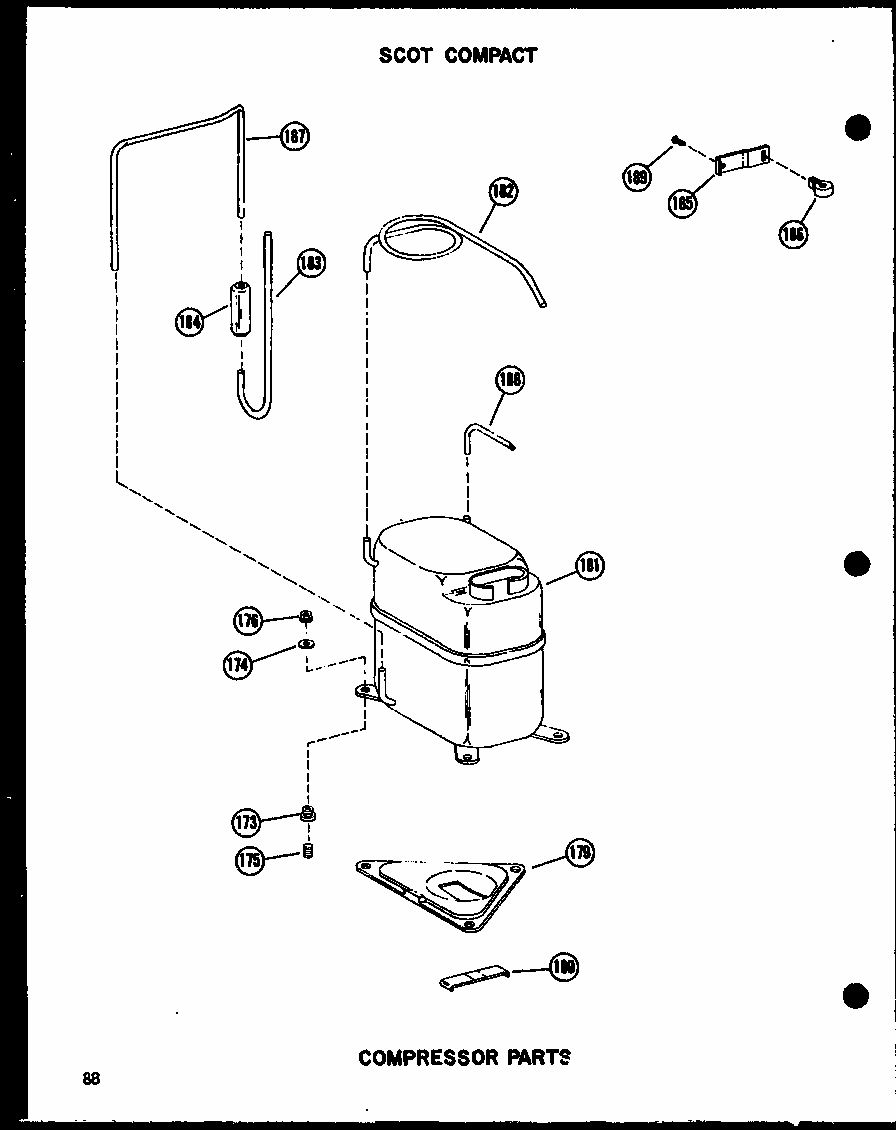 Compressor Parts Diagram and Parts List for 109-2J P54390-97R Amana Air Conditioner
