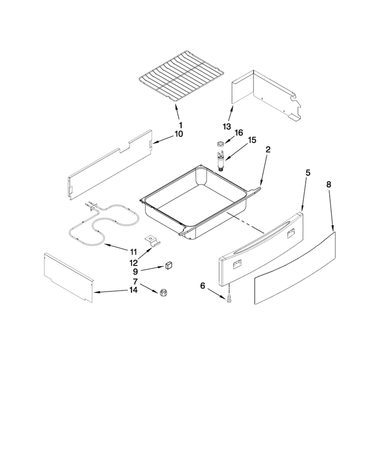 Drawer And Rack Parts Diagram and Parts List for JES8850BAB19  Jenn-Air Range