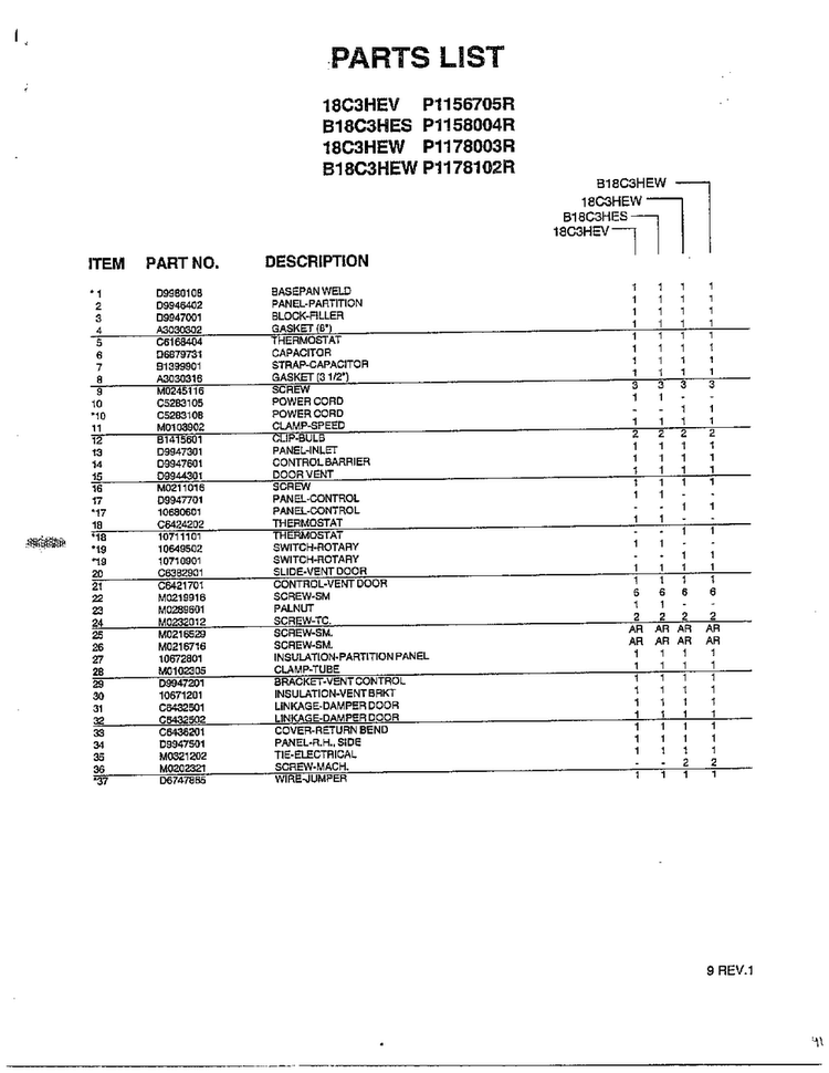 Air Conditioner Page 6 Diagram and Parts List for 5786  Amana Air Conditioner