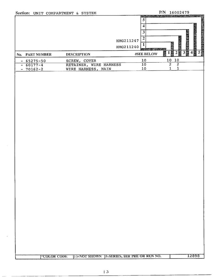 Unit Compartment And System Page 3 Diagram and Parts List for 211240  Admiral Refrigerator
