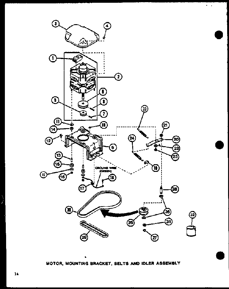 Section 1 Diagram and Parts List for LWD973W P1122803WW Amana Washer