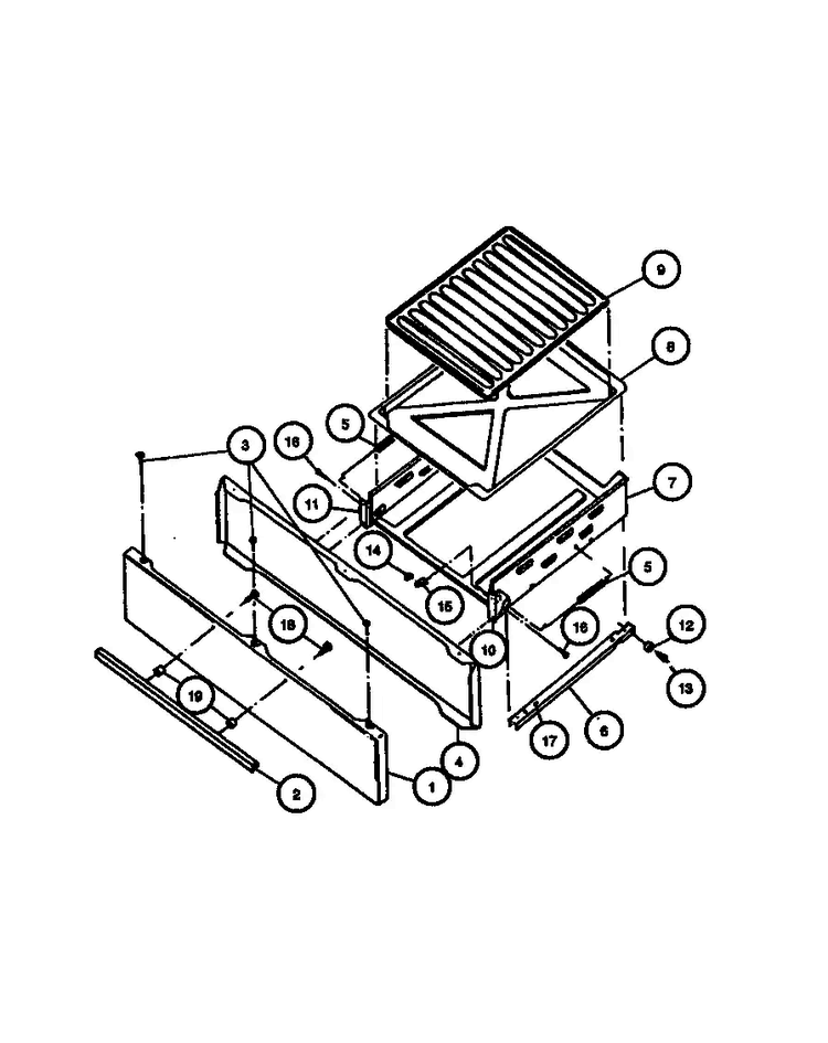 Page 5 Diagram and Parts List for RMS363UL-P1141093NL  Caloric Range