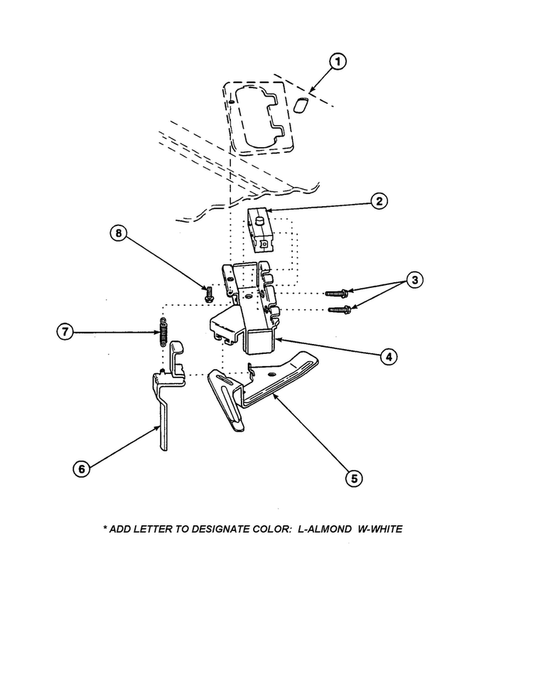Out-of-balance Switch Diagram and Parts List for CW9203W3-PCW9203W3A  Amana Washer