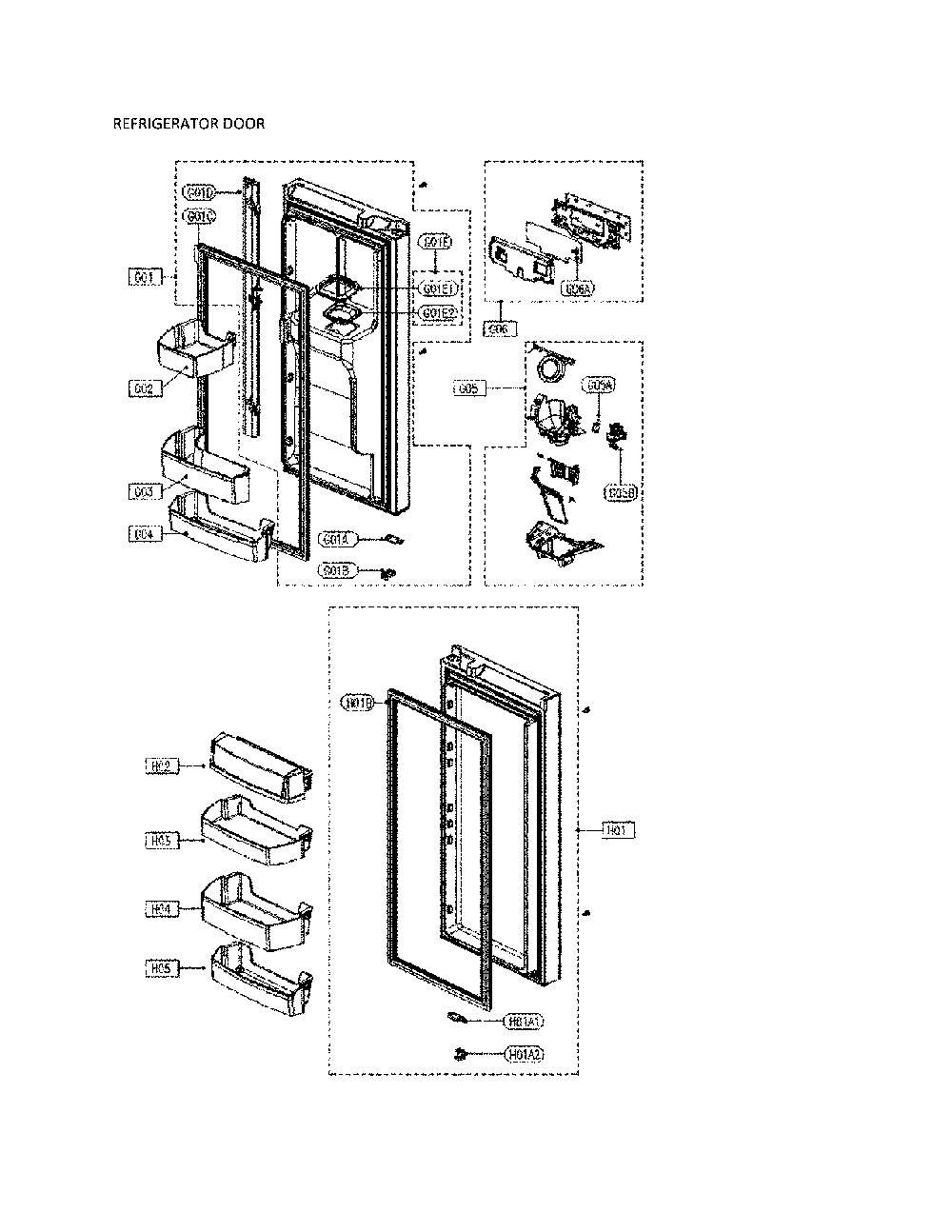 Refrigerator Door Diagram and Parts List for 11173307911  Kenmore Refrigerator