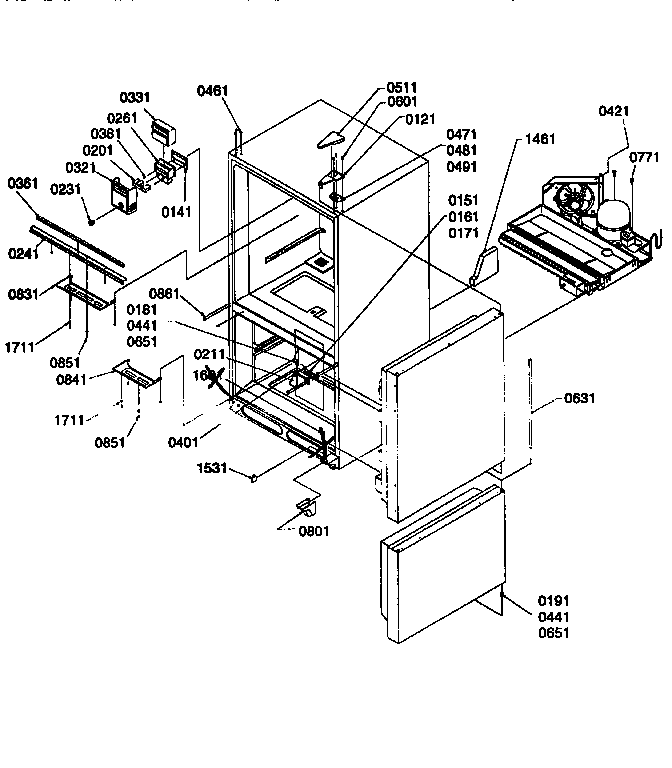 Controls And Light Covers Diagram and Parts List for 77277-P1311201WL  Amana Refrigerator