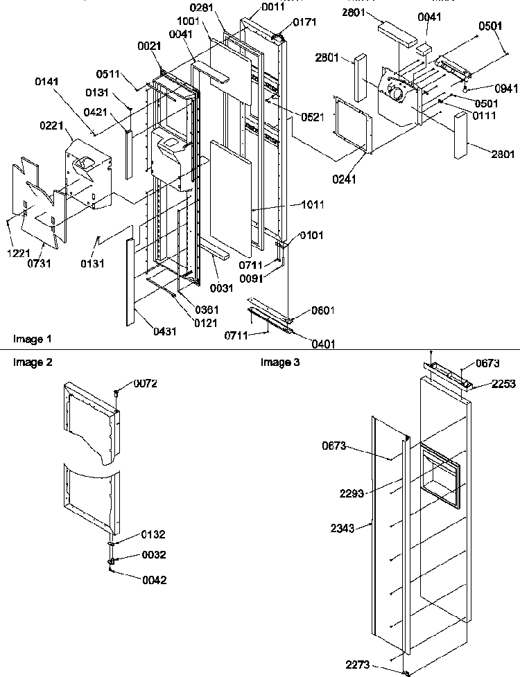 Freezer Door Diagram and Parts List for SBD20S4L-P1190007WL  Amana Refrigerator