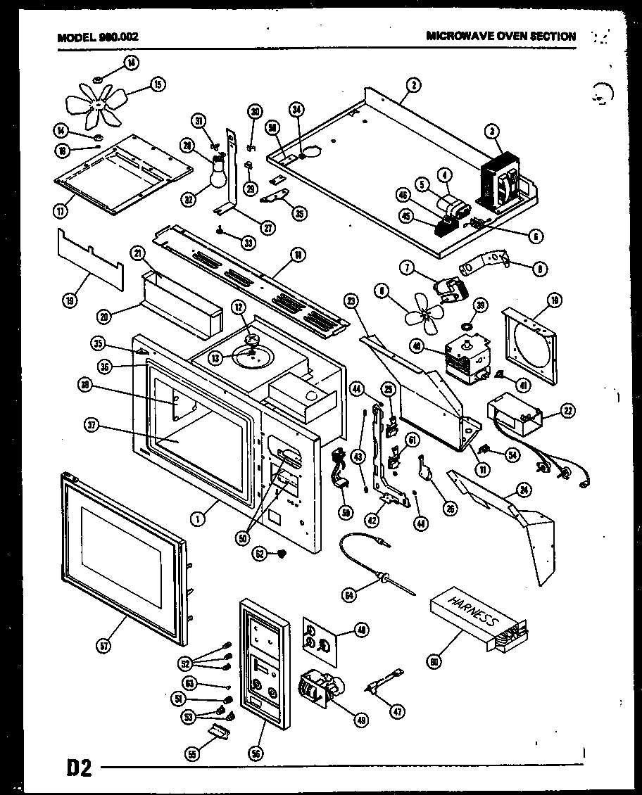 05 - Page 1 Diagram and Parts List for 980002  Maytag Range