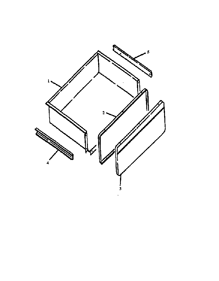 Storage Drawer Assy Diagram and Parts List for ARR625L-P1130970NL  Amana Range