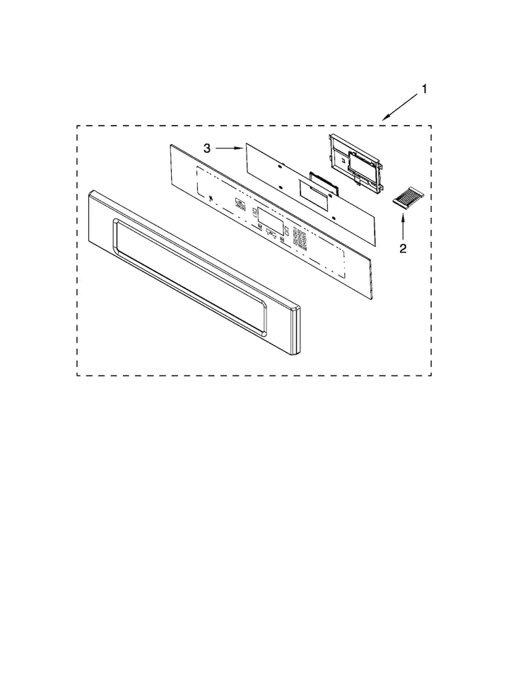 Control Panel Parts Diagram and Parts List for JMC2130WS00  Jenn-Air Microwave