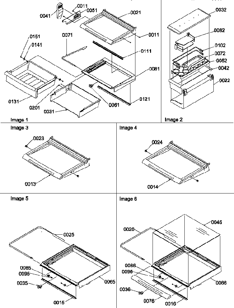 Deli, Shelves, Crisper Assemblies And Accessories Diagram and Parts List for SRD22S5L-P1190304WL  Amana Refrigerator