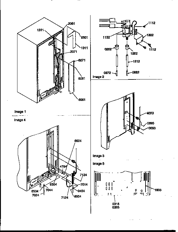 Cabinet Back Diagram and Parts List for 57089-P1190814WE  Amana Refrigerator