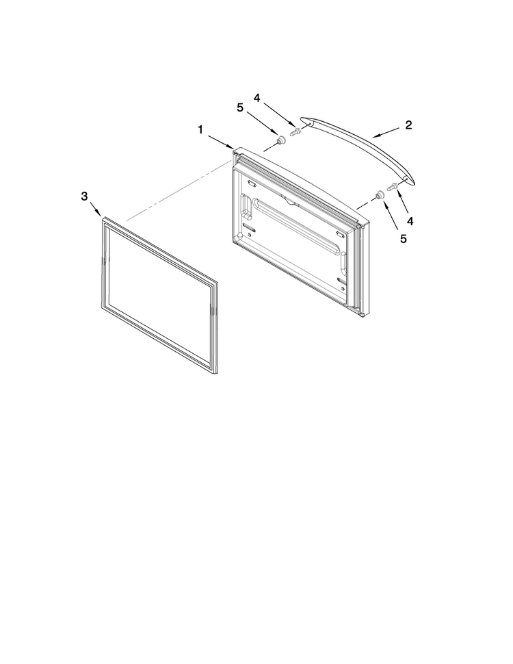 Freezer Door Parts Diagram and Parts List for MFF2558VEQ2  Maytag Refrigerator