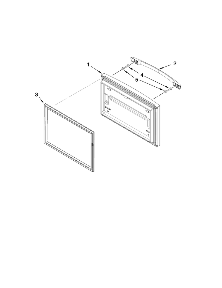 Freezer Door Parts Diagram and Parts List for AFB2234WEB4  Amana Refrigerator