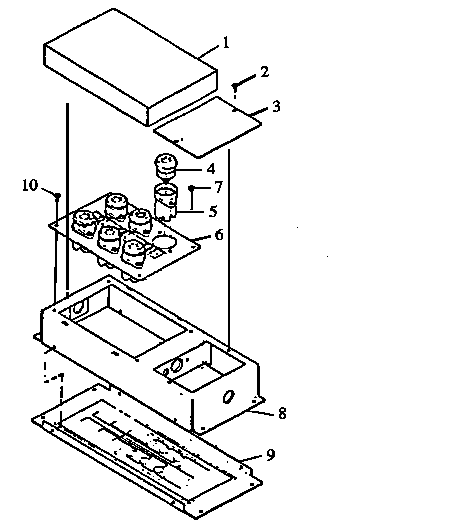 Section 1 Diagram and Parts List for CC8-P8591904S  Amana Cooktop
