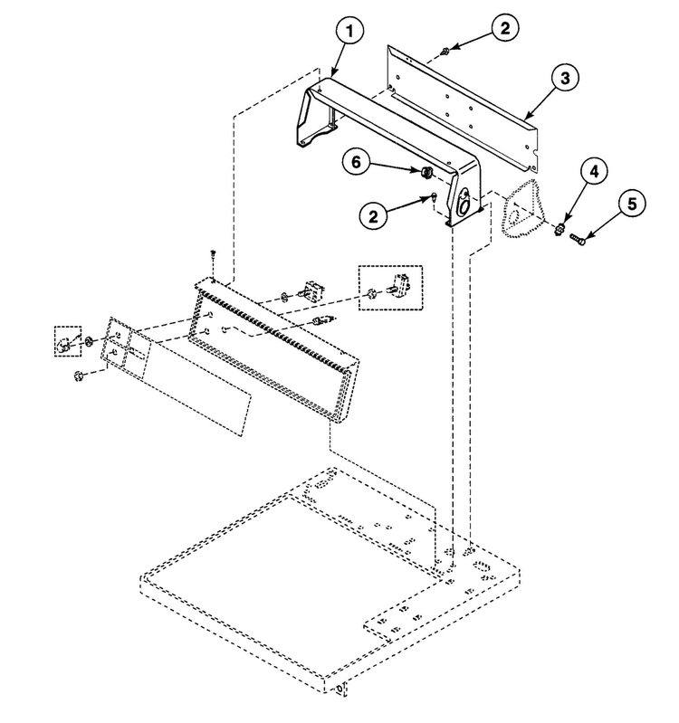 Control Hood Diagram and Parts List for SDG109WF99L6  Speed Queen Dryer