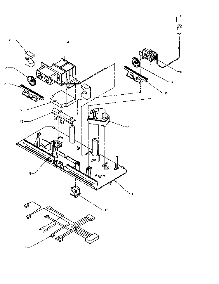 Control Assembly Diagram and Parts List for TP21A3L-P1181503WL  Amana Refrigerator