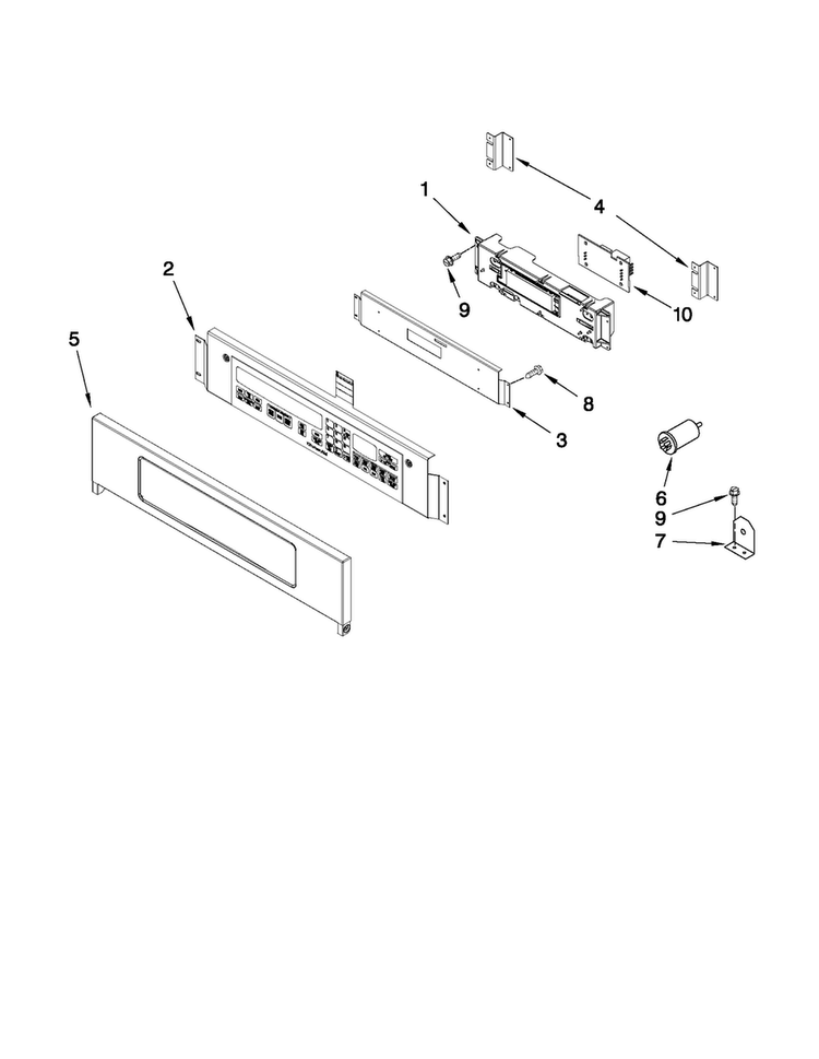 Control Panel Parts Diagram and Parts List for MMW7530WDW01  Maytag Microwave Oven Combo
