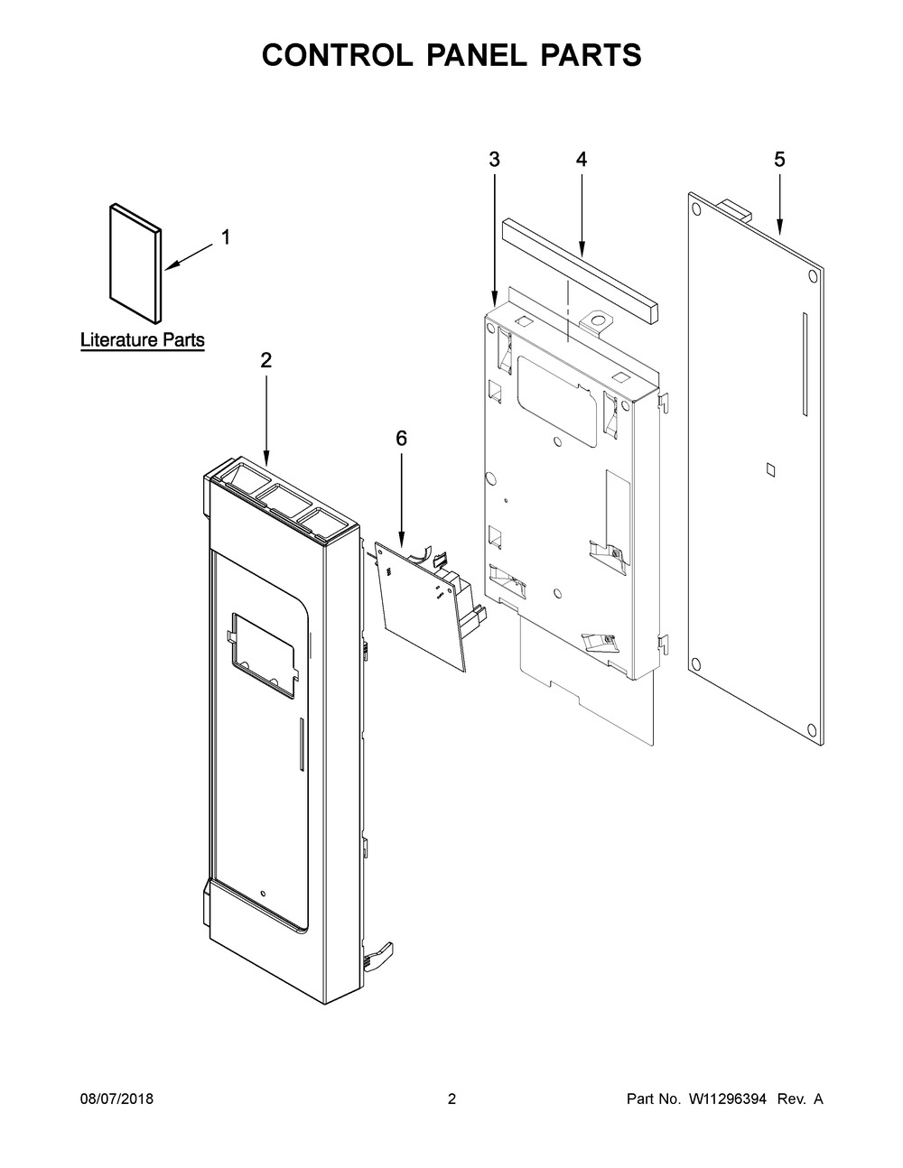 Control Panel Parts Diagram and Parts List for AMV6507RGS3  Maytag Microwave