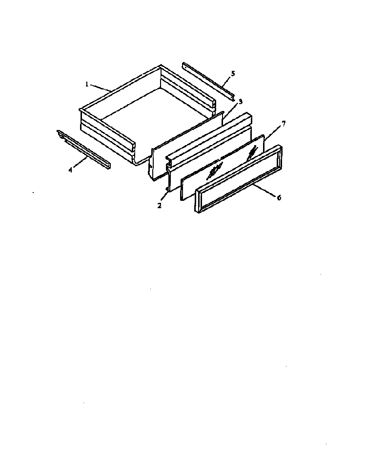 Storage Drawer Parts Diagram and Parts List for ARS636E-P1130623NE  Amana Range