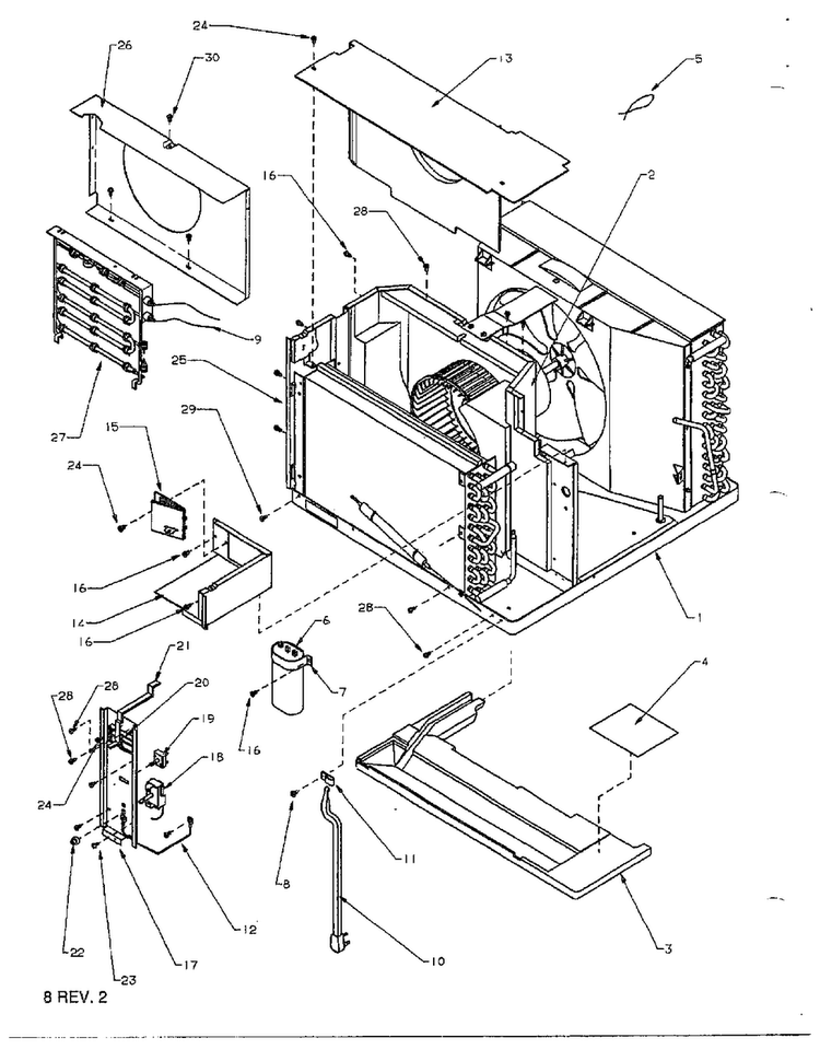 Air Conditioner Page 5 Diagram and Parts List for PC3EW P117781R Amana Air Conditioner