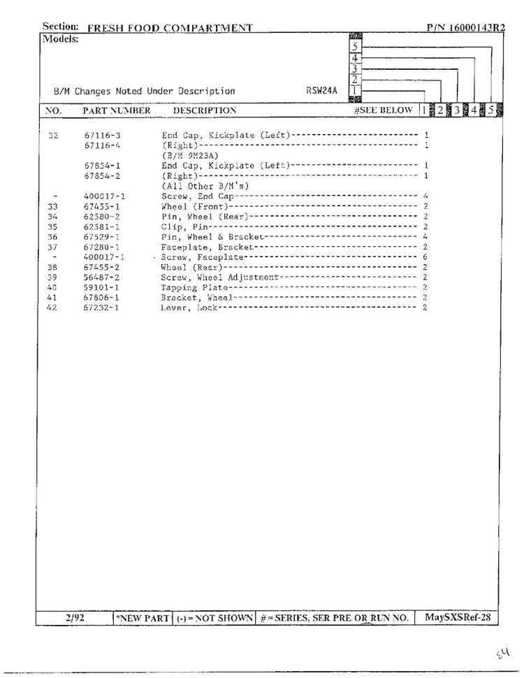 Fresh Food Compartment Page 3 Diagram and Parts List for 24712  Maytag Refrigerator
