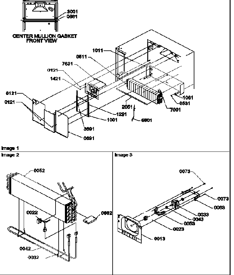 Evaporator And Fan Motor Assemblies Diagram and Parts List for TX21VL-P1301804WL  Amana Refrigerator