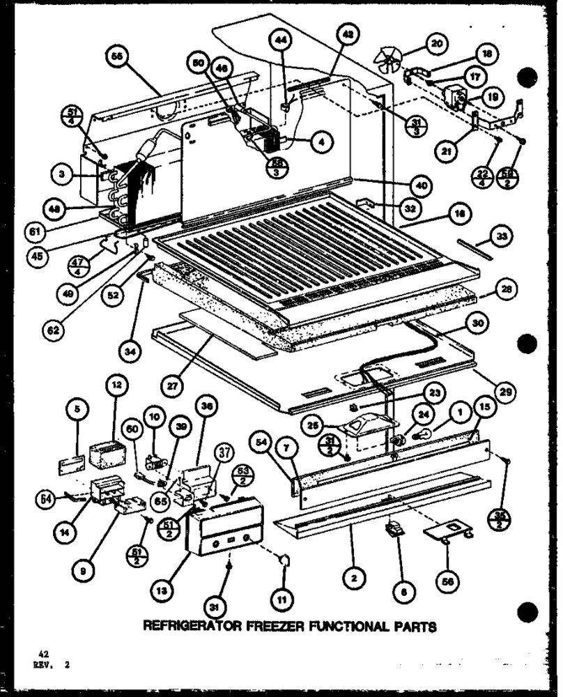 Refrigerator Freezer Functional Parts 3 Diagram and Parts List for IC3K-P7621309W-TM  Amana Refrigerator
