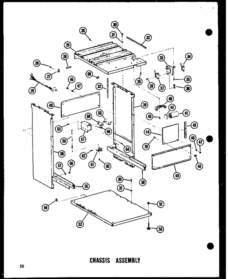 Chassis Assembly Diagram and Parts List for SMC-1-C P18011-3TC Amana Trash Compactor