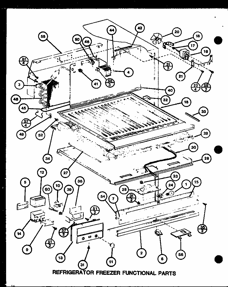 Refrigerator Freezer Functional Parts (tm16h/p7711001w) (tm16h/p7711002w) (tr16h/p7711003w) (tr16h/p7711004w) (tm16h1/p7711027w) Diagram and Parts List for TM18H-P7711005W  Amana Refrigerator