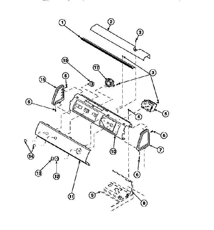 Graphic Panel, Control Mounting Plate And Controls Diagram and Parts List for LW8252W2 PLW8252W2B Amana Washer