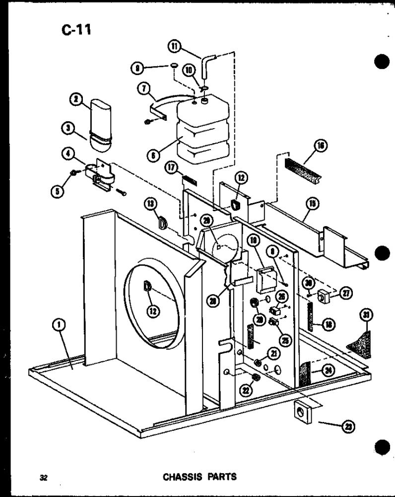 Chassis Parts 3 Diagram and Parts List for EPCG3010-1B P67470-2C Amana Heater