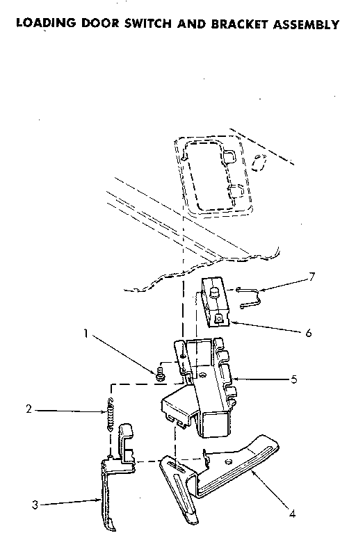 Door Switch And Bracket Asm Diagram and Parts List for NA3812L33638  Speed Queen Washer