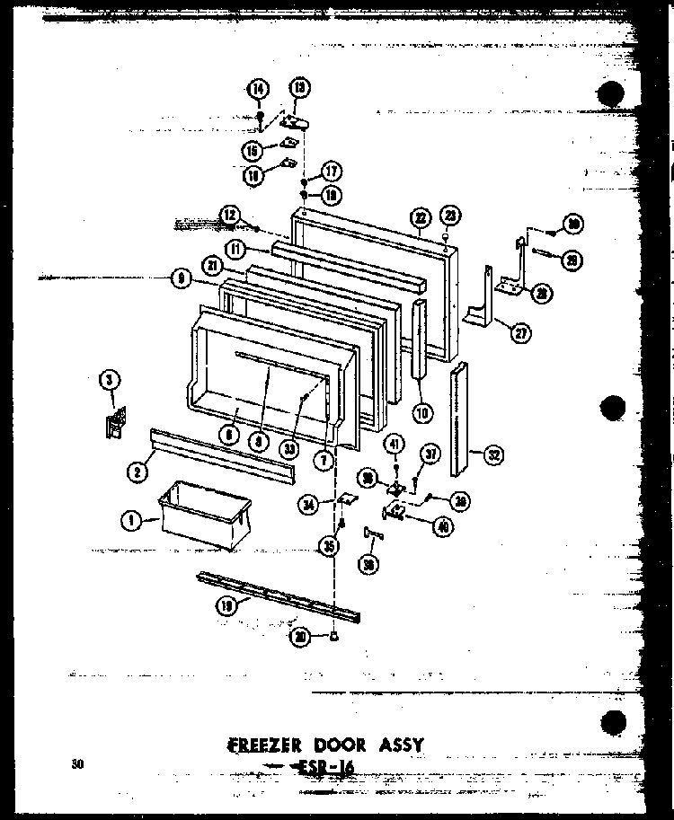 Section 3 Diagram and Parts List for ESRF16-C-P30303-3WC  Amana Refrigerator