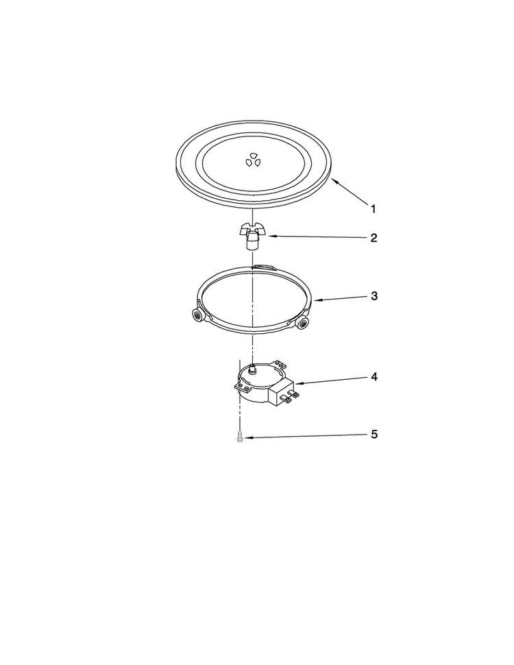 Turntable Parts Diagram and Parts List for JMW9530DAS30  Jenn-Air Microwave Oven Combo