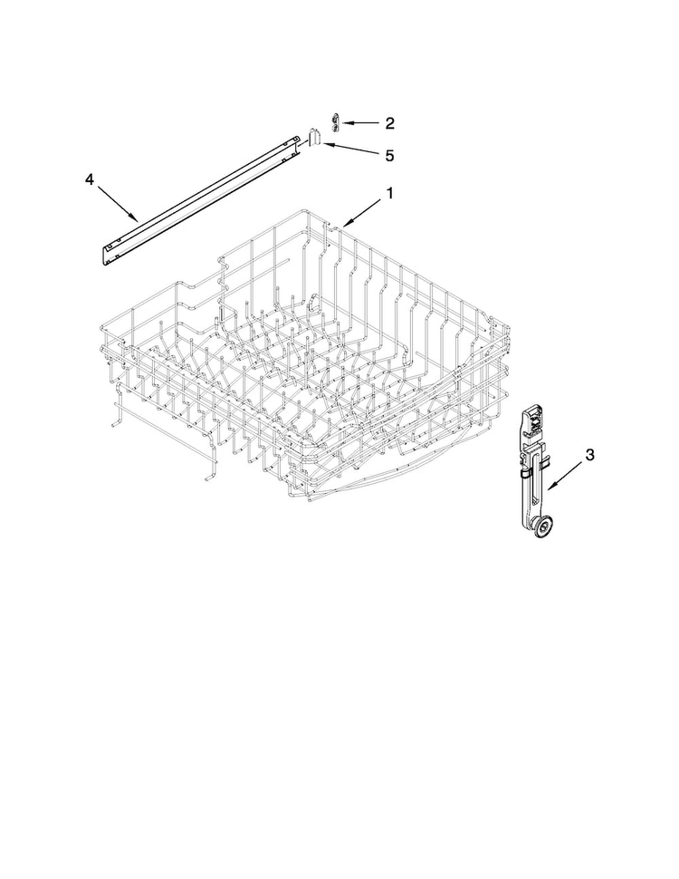 Upper Rack And Track Parts Diagram and Parts List for MDC4809PAW0  Maytag Dishwasher
