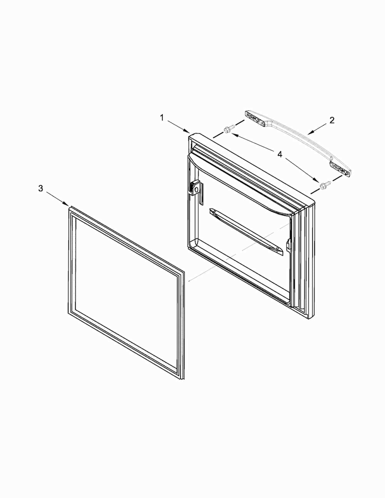 Freezer Door Parts Diagram and Parts List for MBF1958XEB3  Maytag Refrigerator
