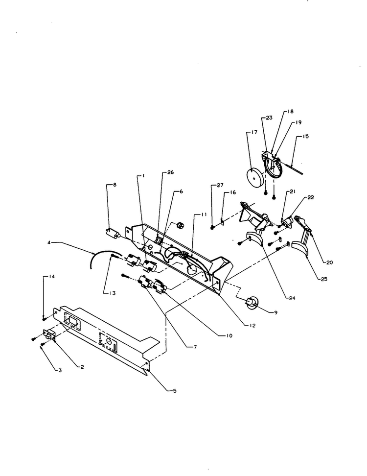 Switches And Wires Diagram and Parts List for SXD22S2L-P1190404WL  Amana Refrigerator