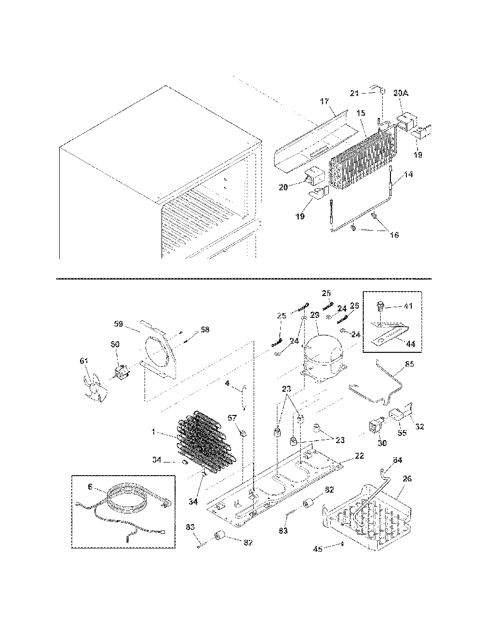 System Diagram and Parts List for 2537888901D  Kenmore Refrigerator