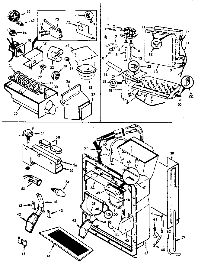 Water And Ice Dispenser Diagram and Parts List for JRSD224B M7N07A Jenn-Air Refrigerator