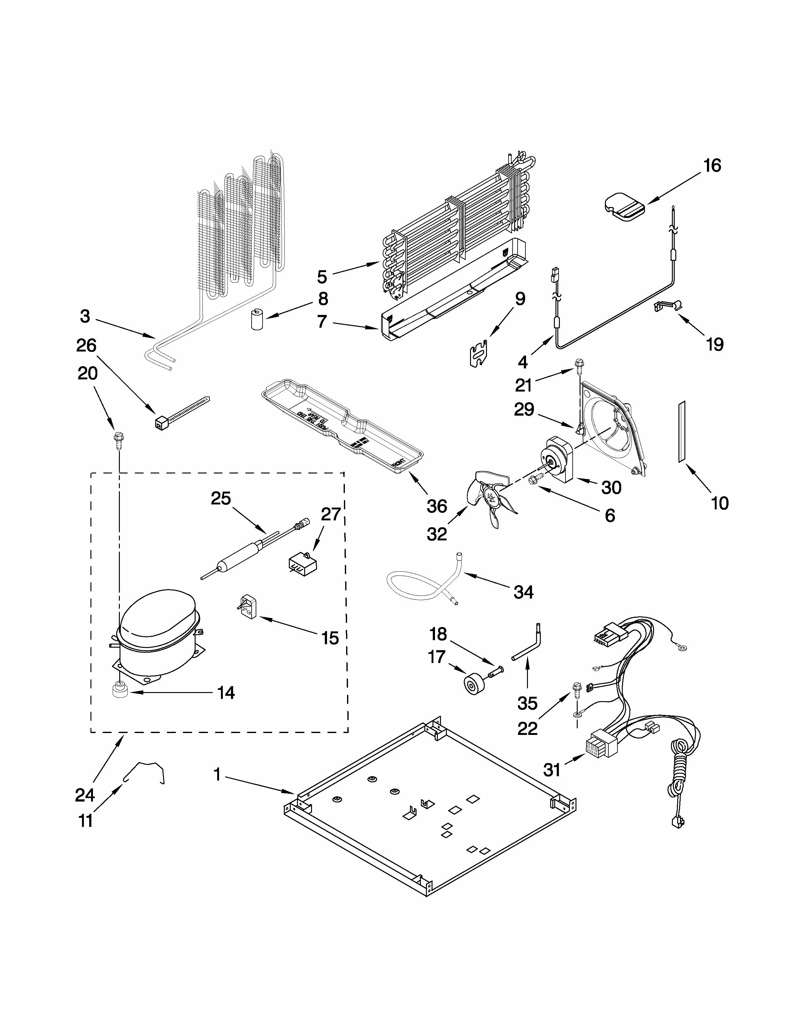 Unit Parts Diagram and Parts List for M1TXEMMWW03  Maytag Refrigerator