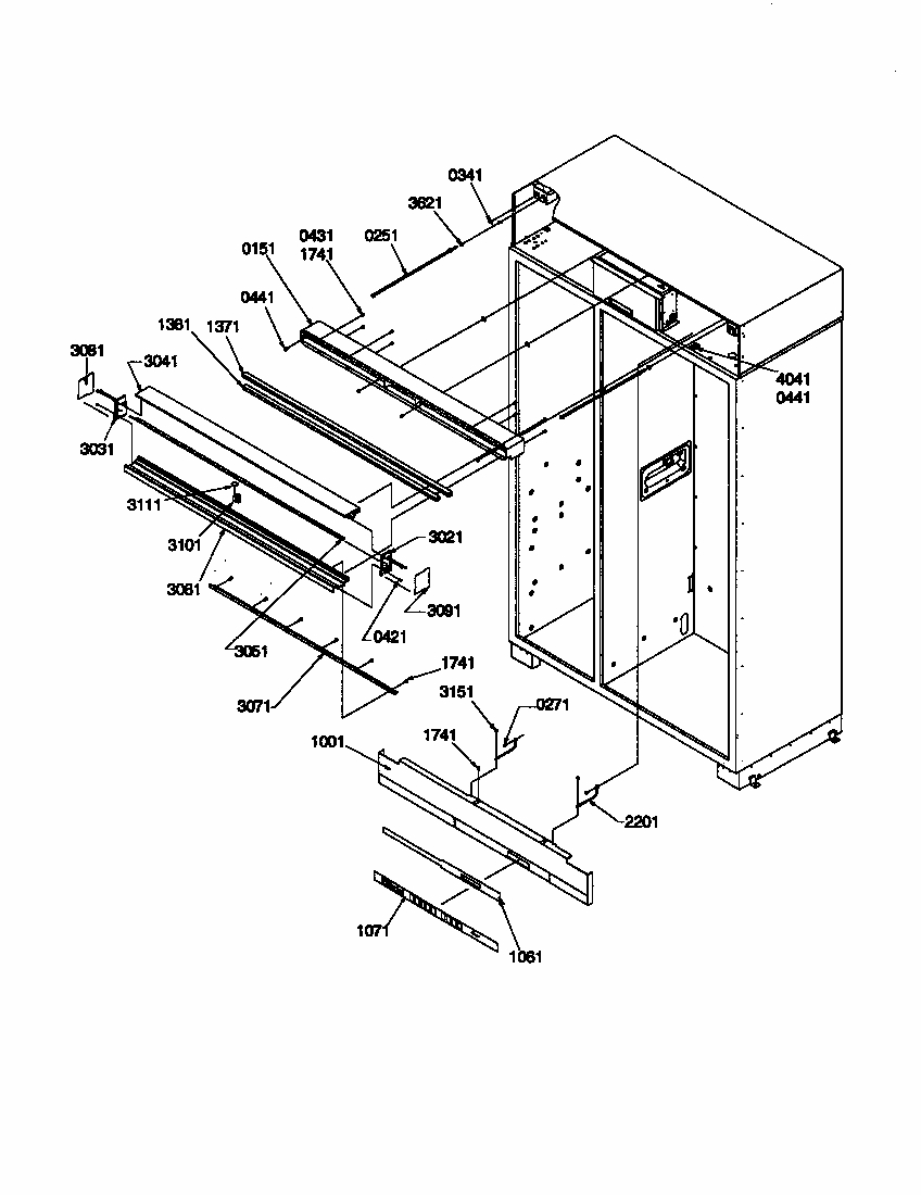 Upper Grille & Keyboard Diagram and Parts List for S148DA01-P1305602W  Amana Refrigerator