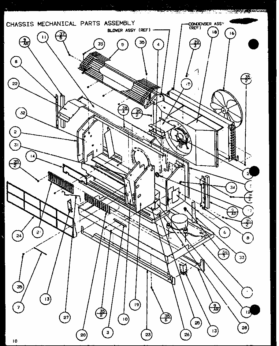 (ptc07400er/p9872201r) (ptc07300er/p9812501r) Diagram and Parts List for PTC07300ER P9882501R Amana Air Conditioner