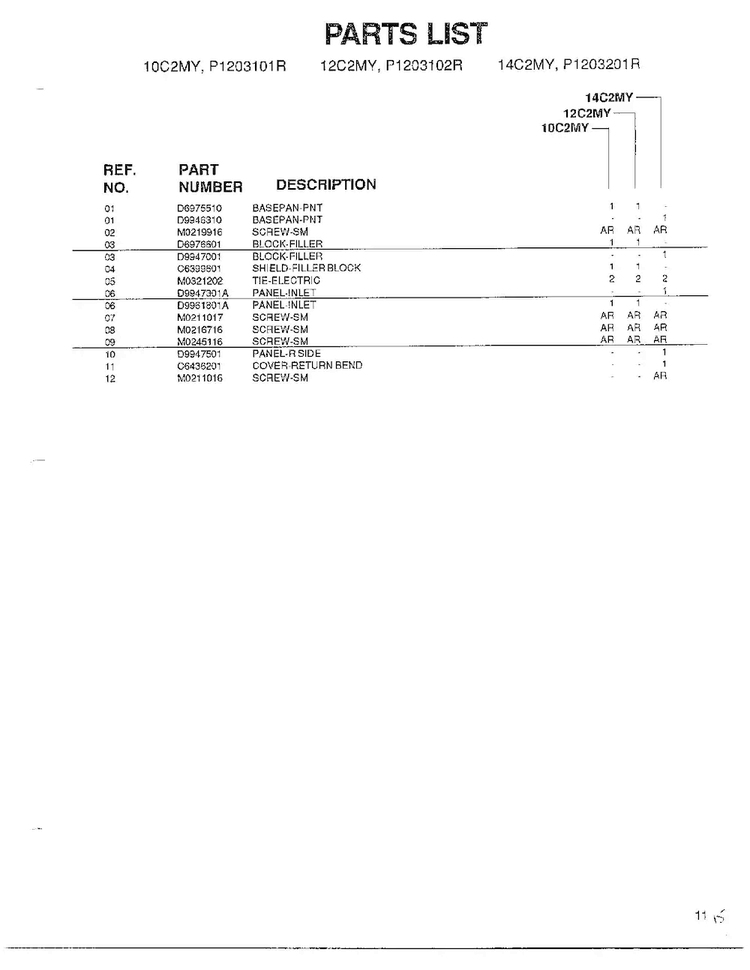 Misc Chassis Assy Parts Page 2 Diagram and Parts List for 5792  Amana Air Conditioner