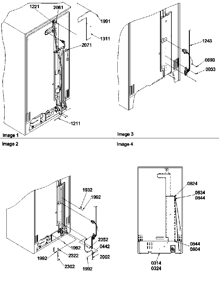 Cabinet Back Diagram and Parts List for SBDE21VPSE-P1317202WE  Amana Refrigerator