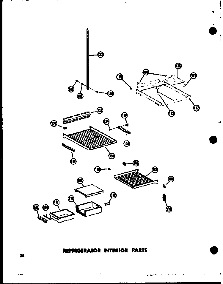 Refrigerator Interior Parts Diagram and Parts List for SD19W-C-P60340-23WC  Amana Refrigerator